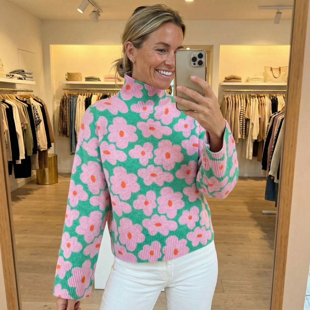Aspen | Floral Knit Sweater