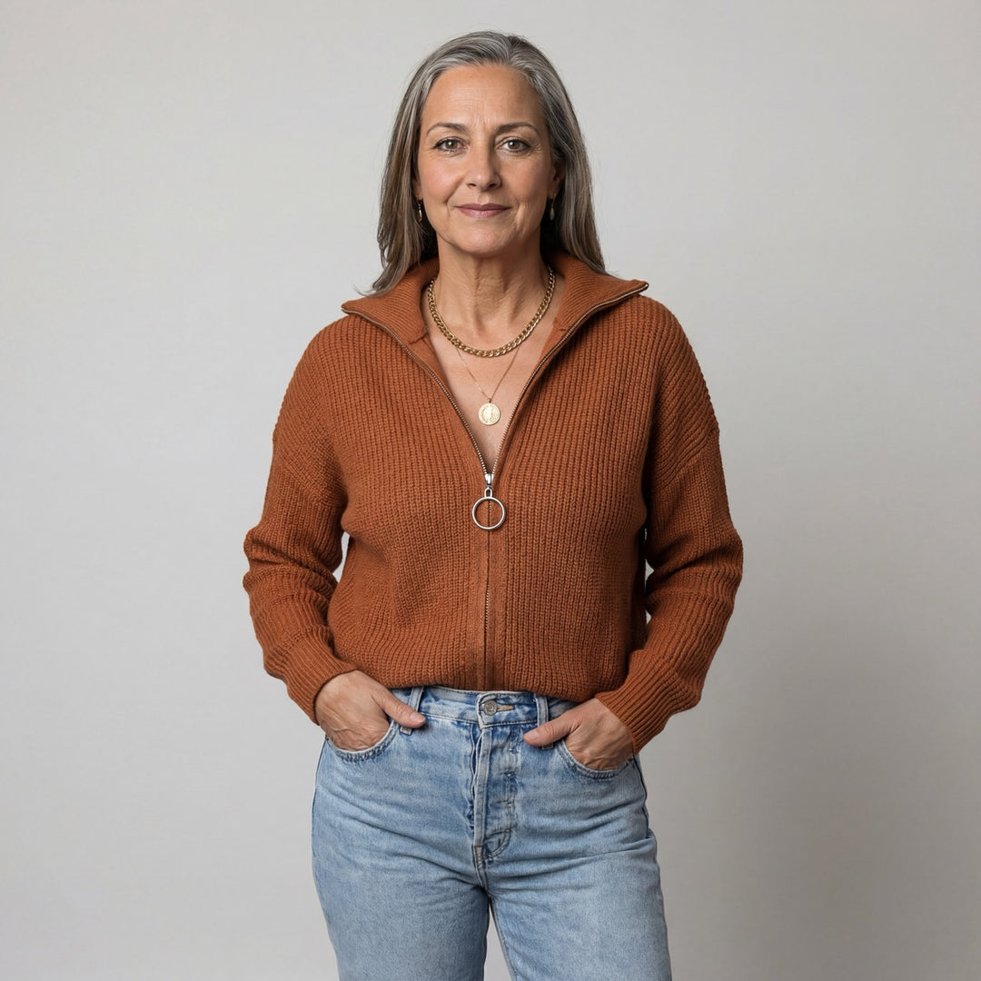 Eleanor - Comfort Zip Cardigan