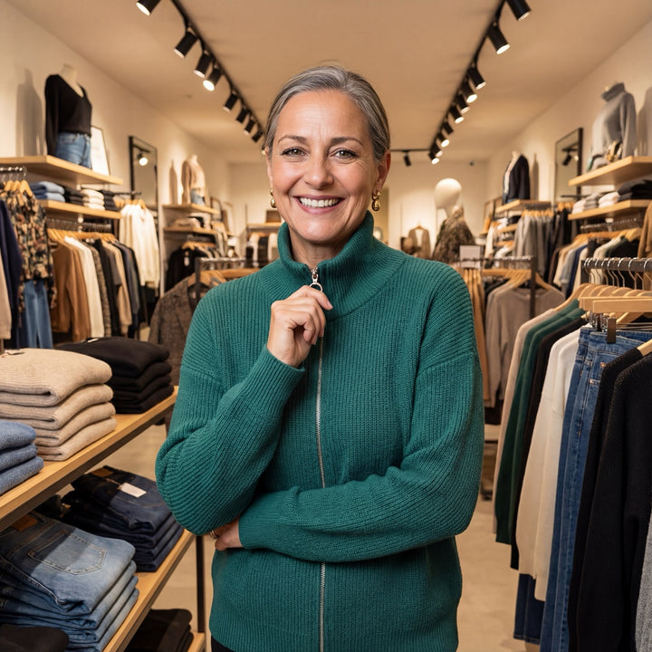 Eleanor - Comfort Zip Cardigan